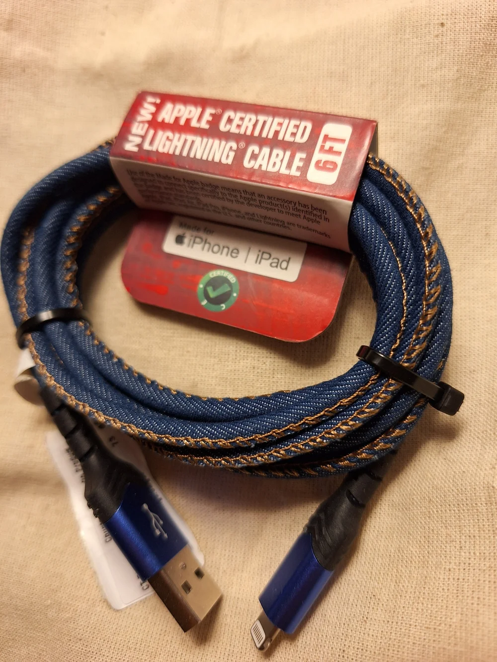 Apple Certified Lightning Cable 6FT for iPhone & iPad Blue New